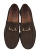 Gucci Horsebit Accent Suede Loafers