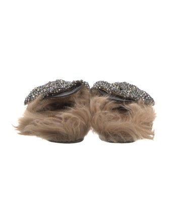 Gucci Leather Bow Accents Mules