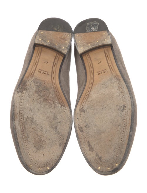 Gucci Horsebit Accent Suede Loafers
