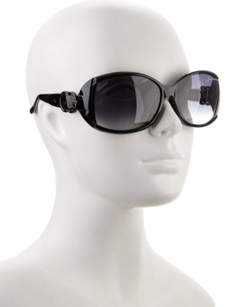 Gucci Interlocking G Logo Shield Sunglasses