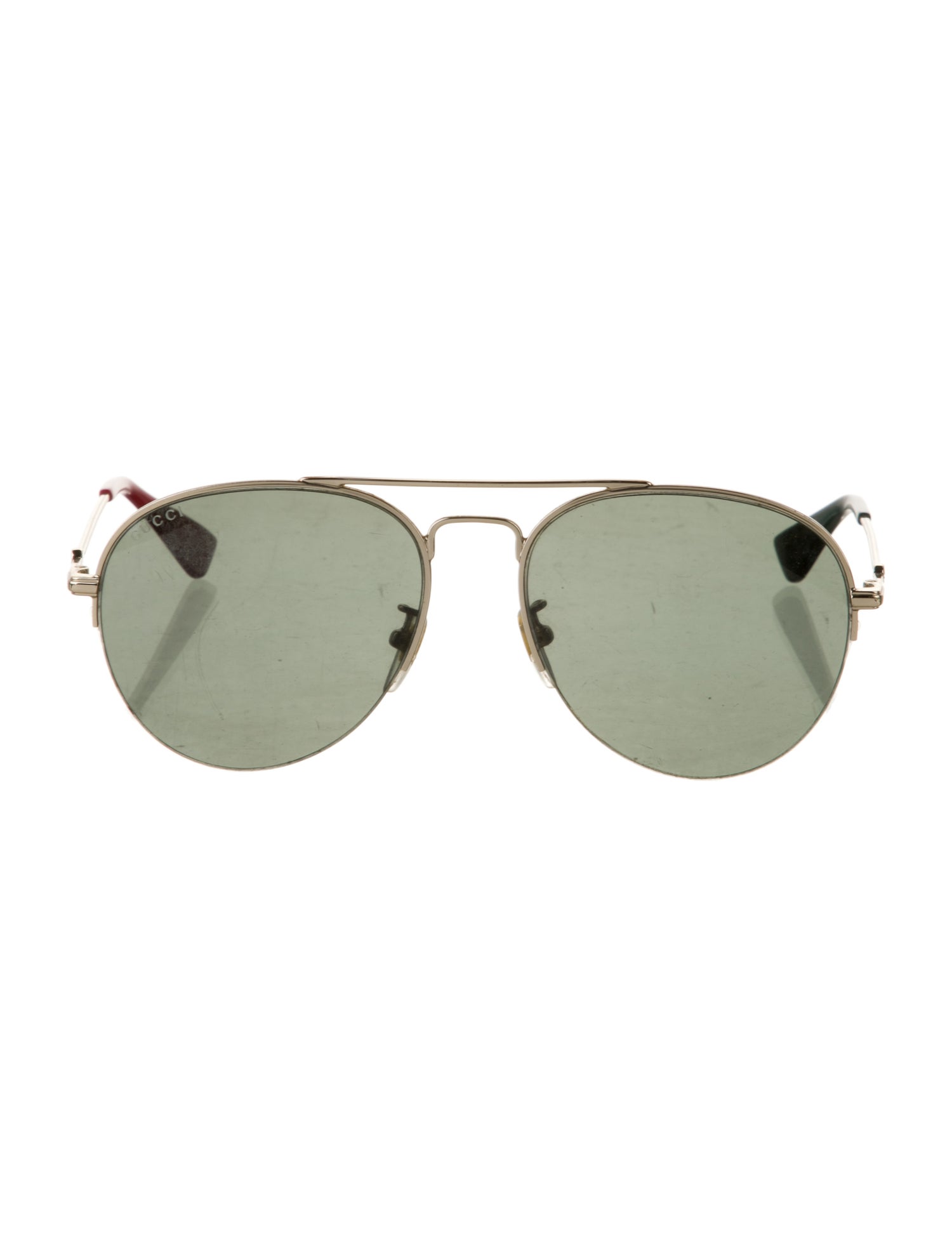Gucci Sylvie Web Accent Aviator Sunglasses