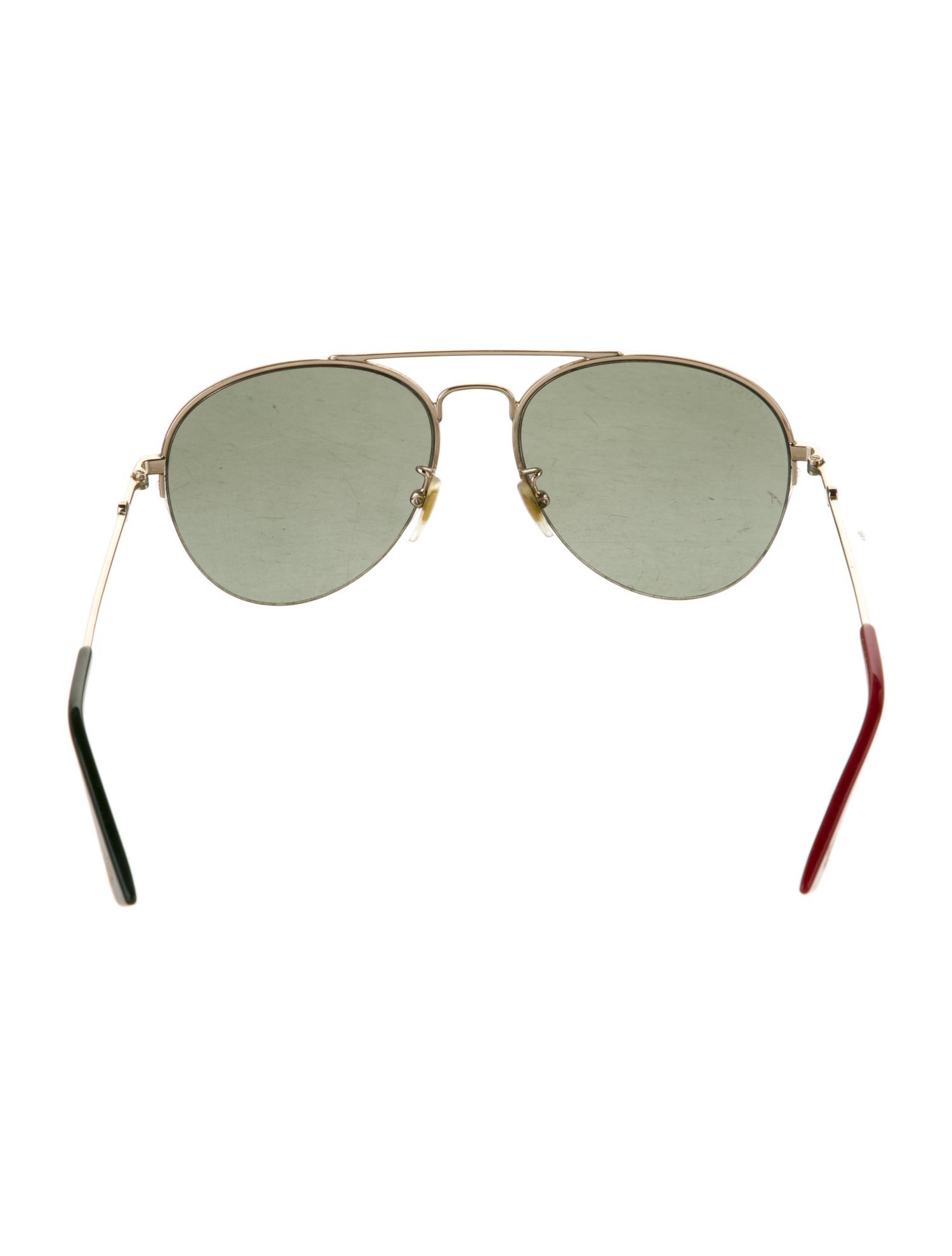 Gucci Sylvie Web Accent Aviator Sunglasses