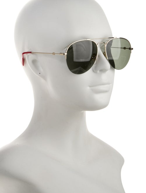 Gucci Sylvie Web Accent Aviator Sunglasses