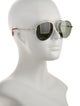 Gucci Sylvie Web Accent Aviator Sunglasses