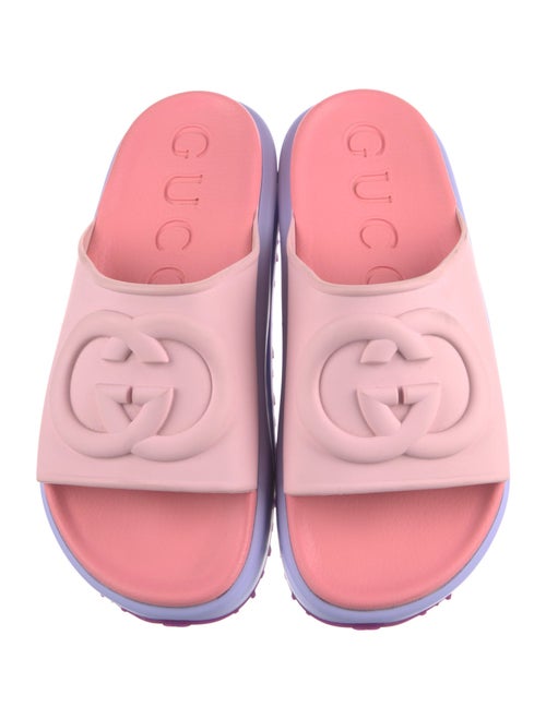 Gucci Interlocking G Logo Rubber Slides