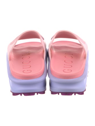 Gucci Interlocking G Logo Rubber Slides