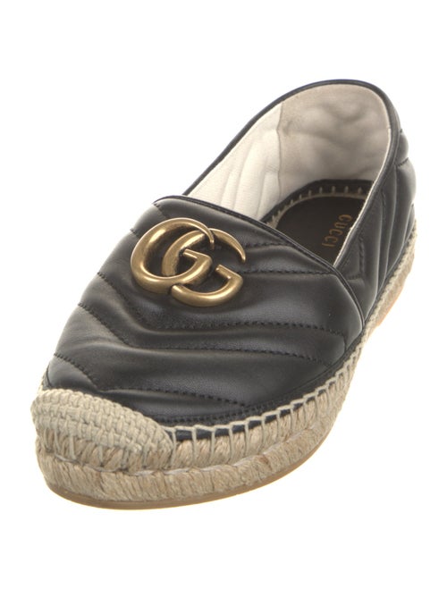 Gucci Double G Logo Leather Espadrilles