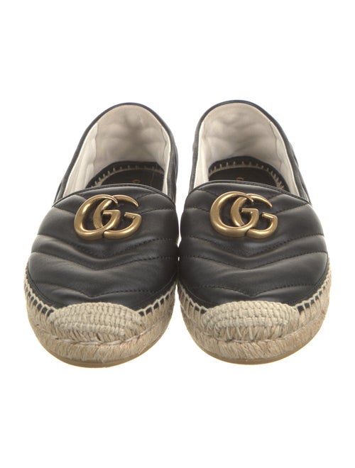 Gucci Double G Logo Leather Espadrilles