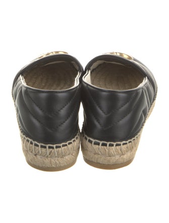 Gucci Double G Logo Leather Espadrilles