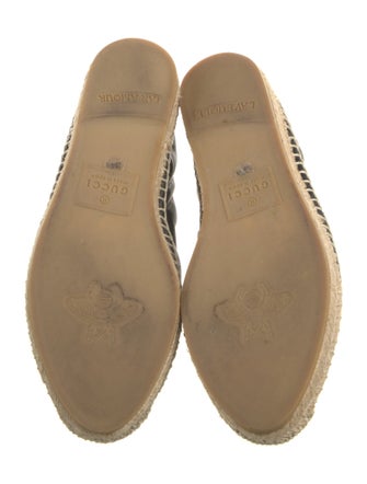 Gucci Double G Logo Leather Espadrilles
