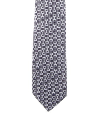 Gucci Pattern Print Silk Tie