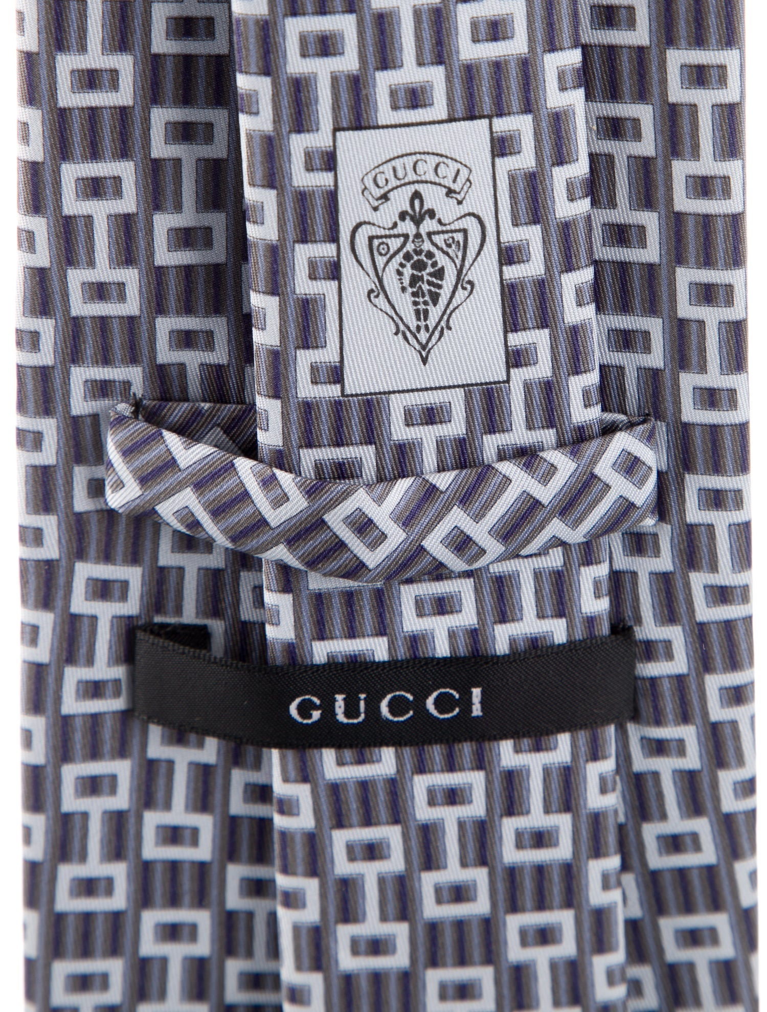 Gucci Pattern Print Silk Tie