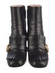 Gucci Leather Fringe Trim Accent Boots