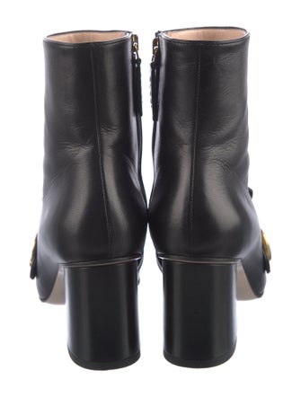 Gucci Leather Fringe Trim Accent Boots