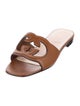 Gucci Interlocking G Logo Leather Slides