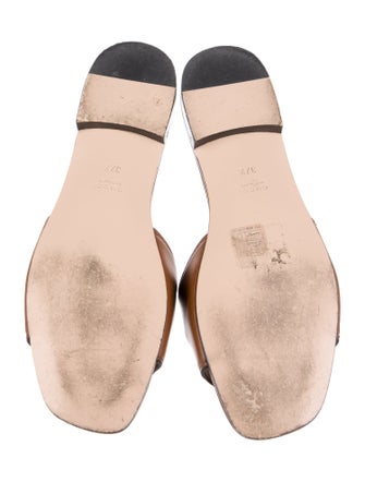 Gucci Interlocking G Logo Leather Slides