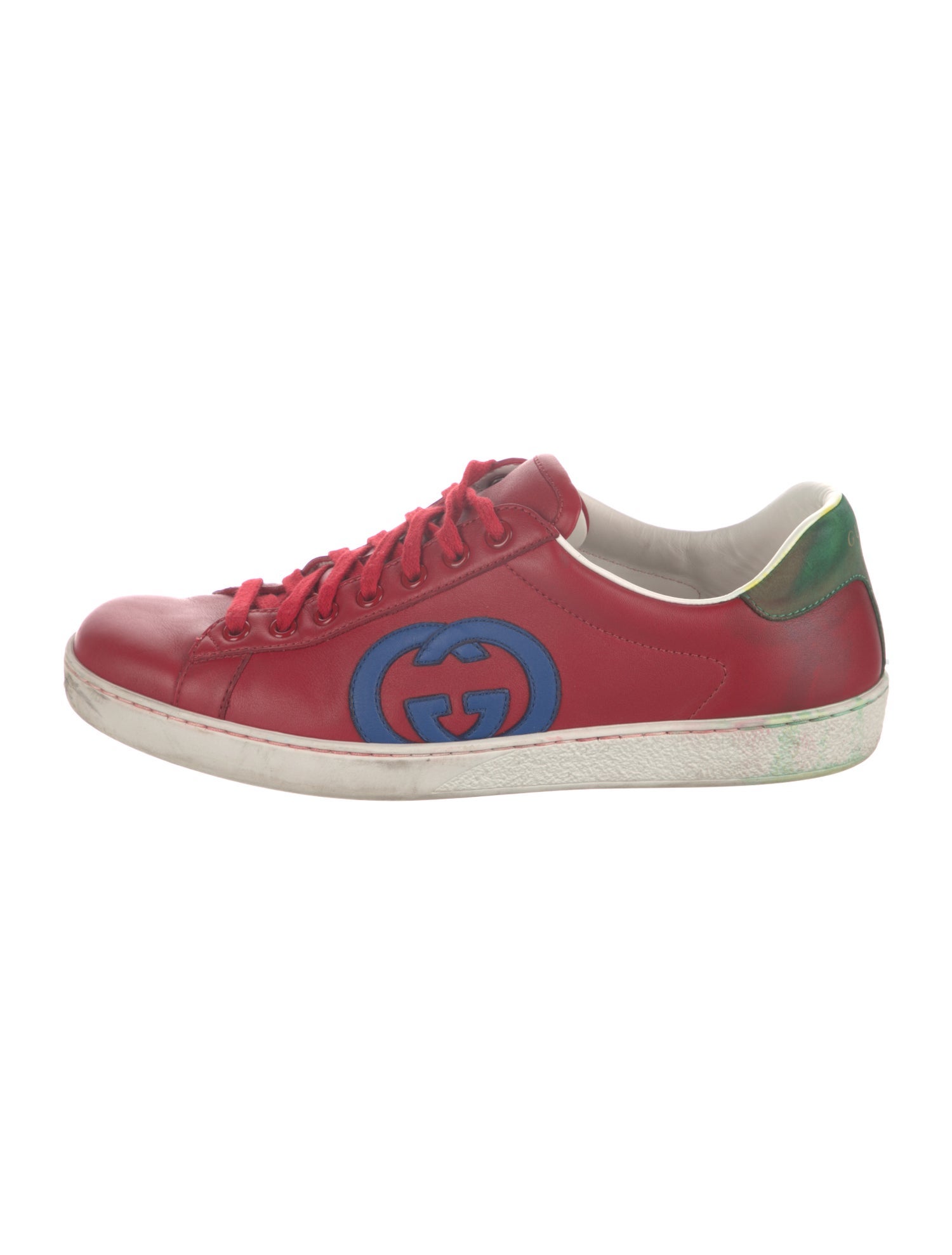 Gucci Interlocking G Logo Leather Sneakers
