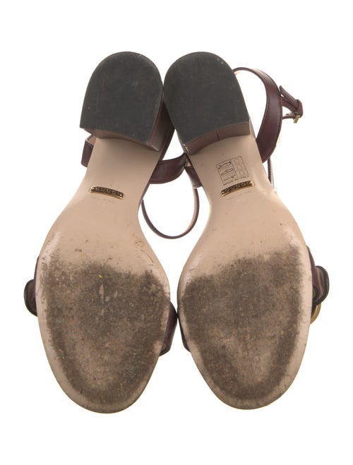 Gucci Double G Logo Leather Sandals