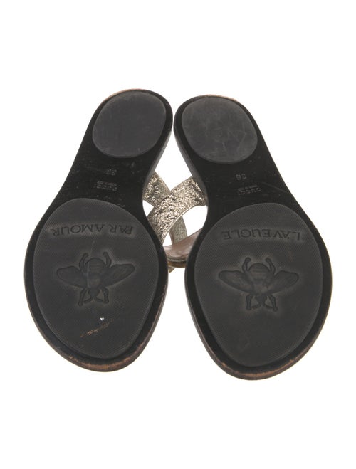 Gucci Double G Logo Leather Slides