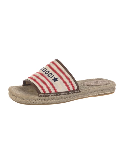 Gucci Bee Accent Canvas Slides