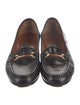 Gucci Web Accent Leather Loafers