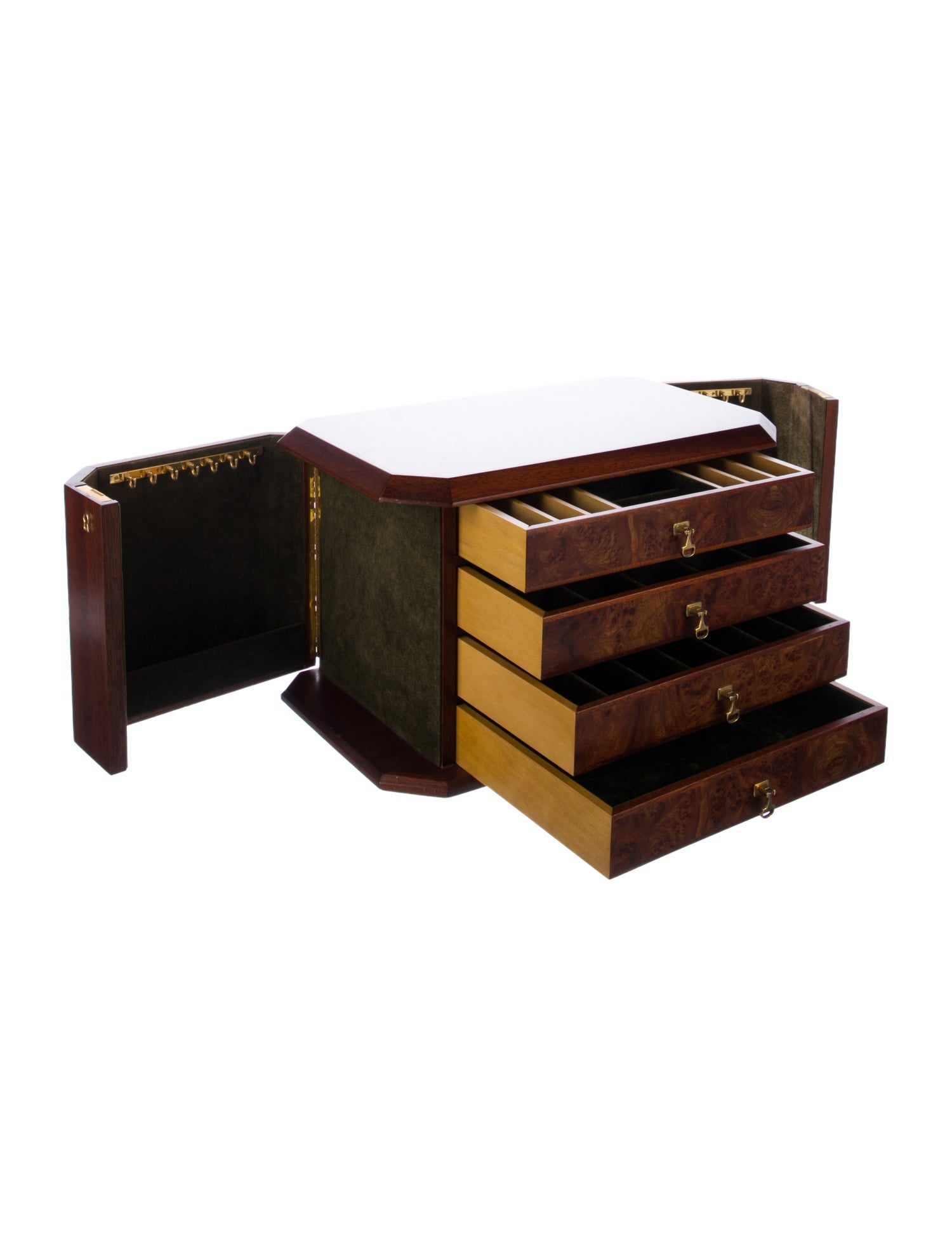 Gucci Burlwood Four Drawer Jewelry Chest
