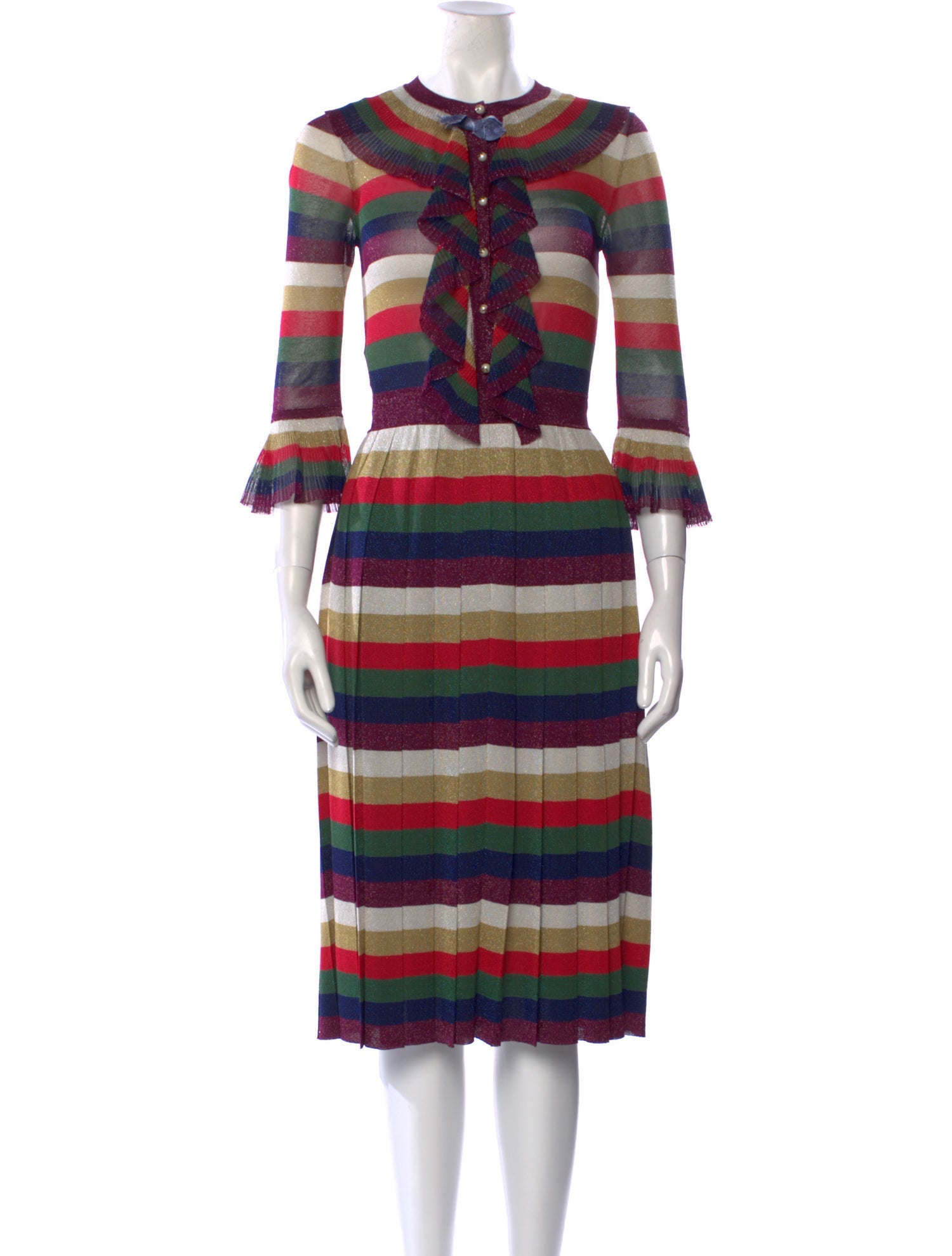 Gucci Striped Midi Length Dress
