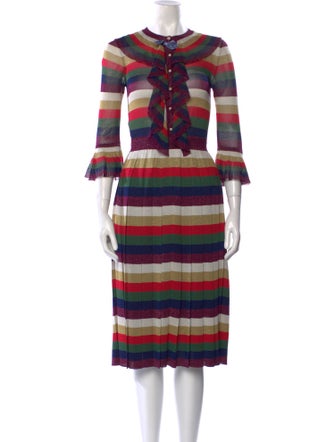 Gucci Striped Midi Length Dress