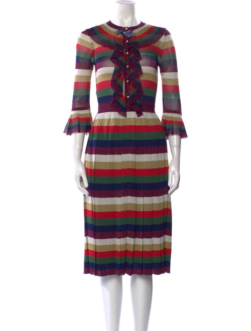 Gucci Striped Midi Length Dress