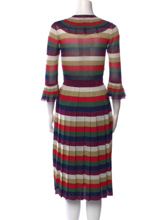 Gucci Striped Midi Length Dress