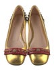 Gucci Spike Accents Leather Ballet Flats