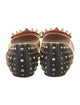 Gucci Spike Accents Leather Ballet Flats