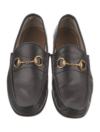 Gucci 1955 Horsebit Accent Leather Dress Loafers