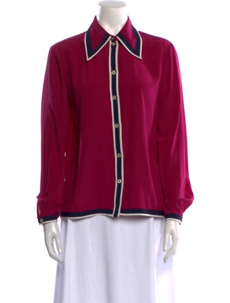 Gucci 2018 Silk Button-Up Top