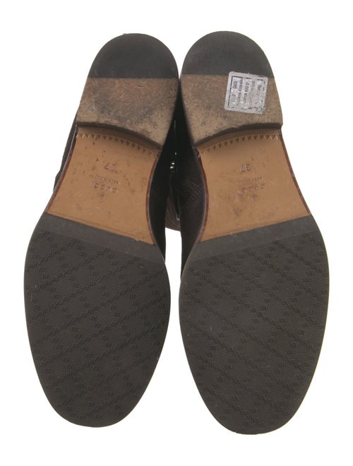 Gucci Horsebit Accent Suede Riding Boots