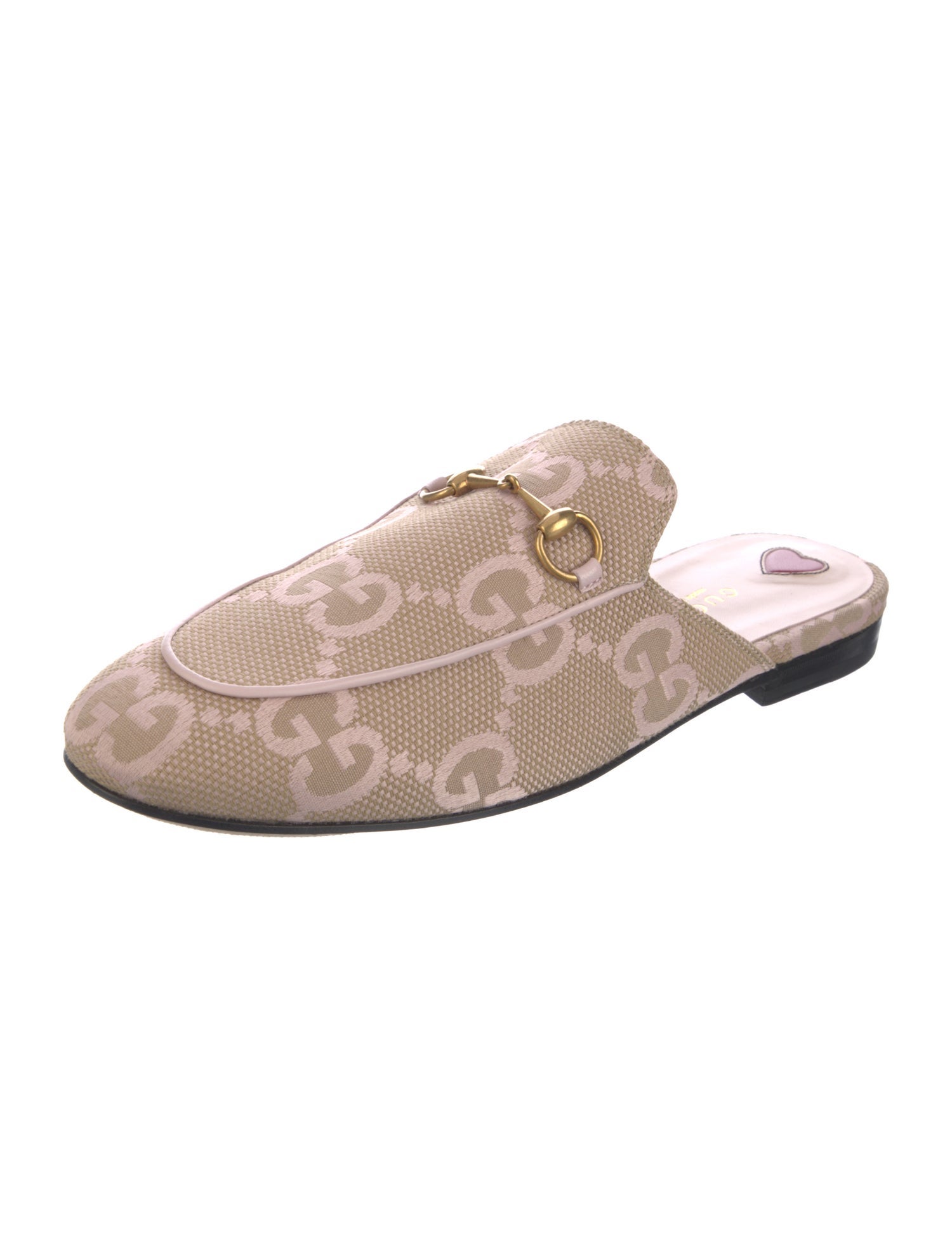 Gucci Horsebit Accent Canvas Mules