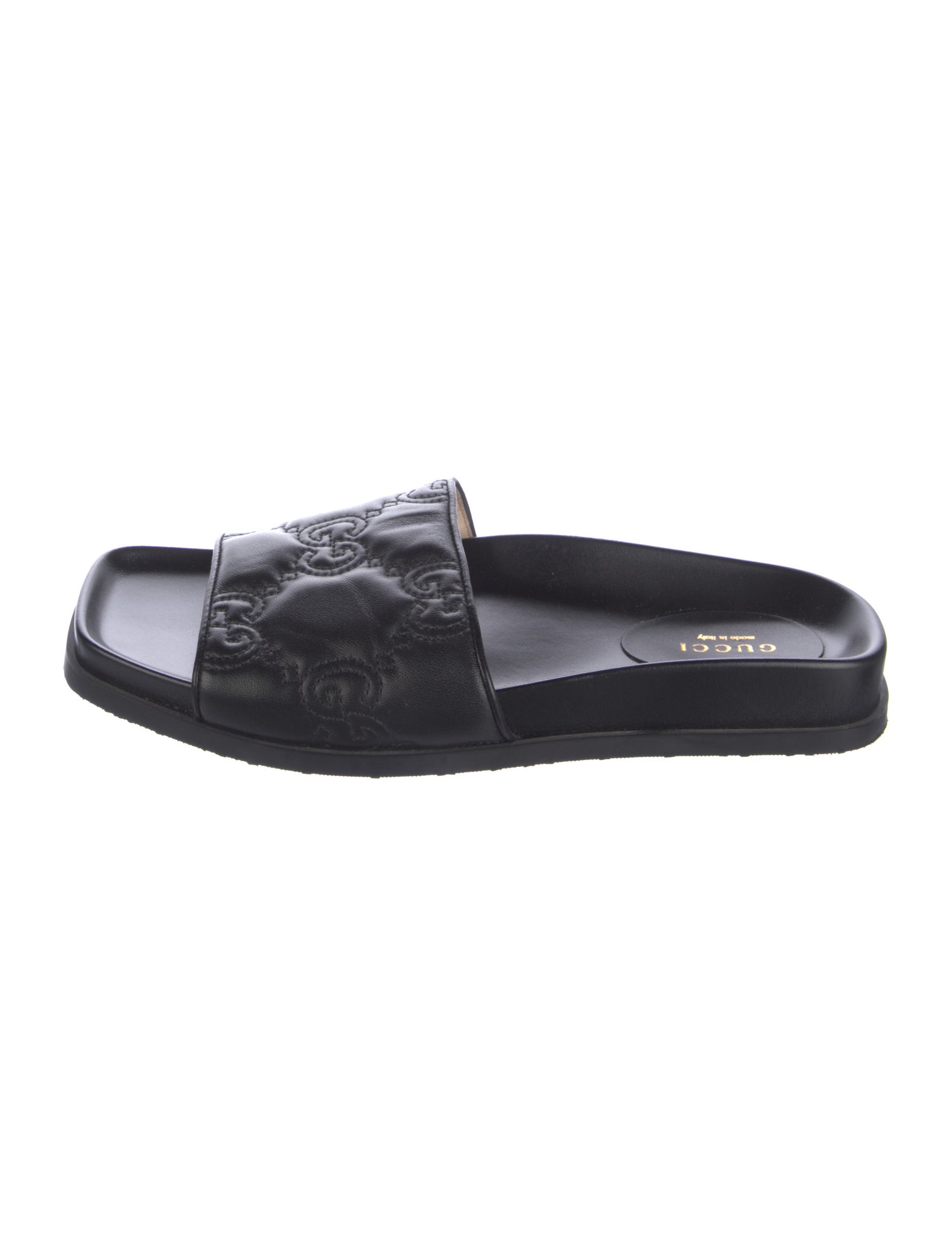 Gucci GG Signature Leather Slides