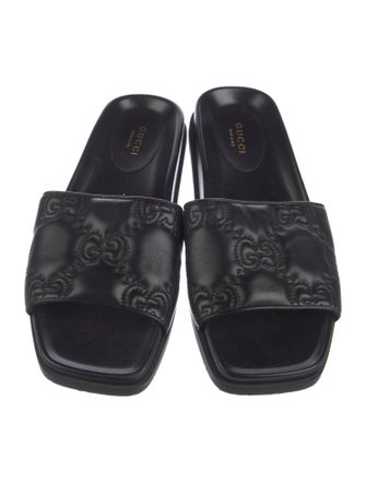 Gucci GG Signature Leather Slides