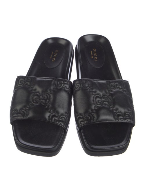 Gucci GG Signature Leather Slides