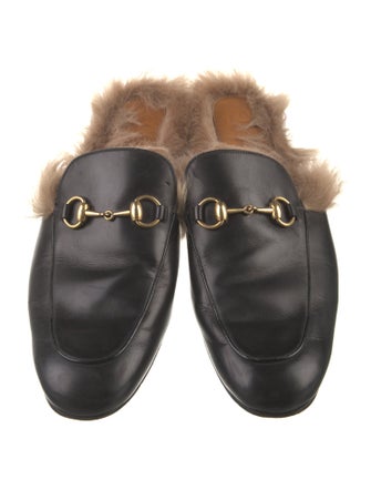 Gucci Horsebit Accent Leather Slides