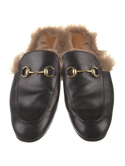 Gucci Horsebit Accent Leather Slides