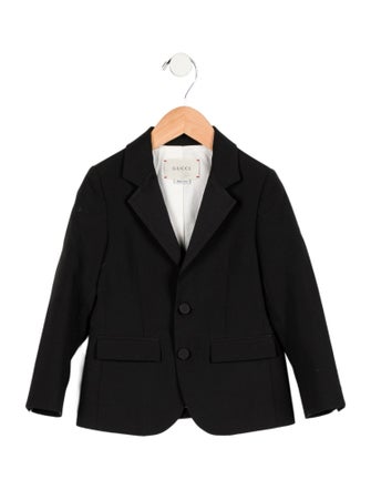 Gucci Toddler Boys' Solid Wool Blazer Jacket