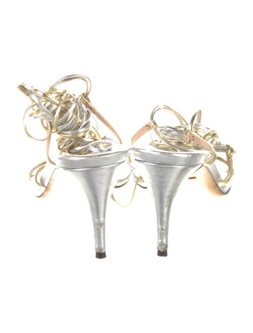 Gucci Interlocking G Logo Leather Gladiator Sandals