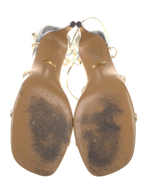 Gucci Interlocking G Logo Leather Gladiator Sandals