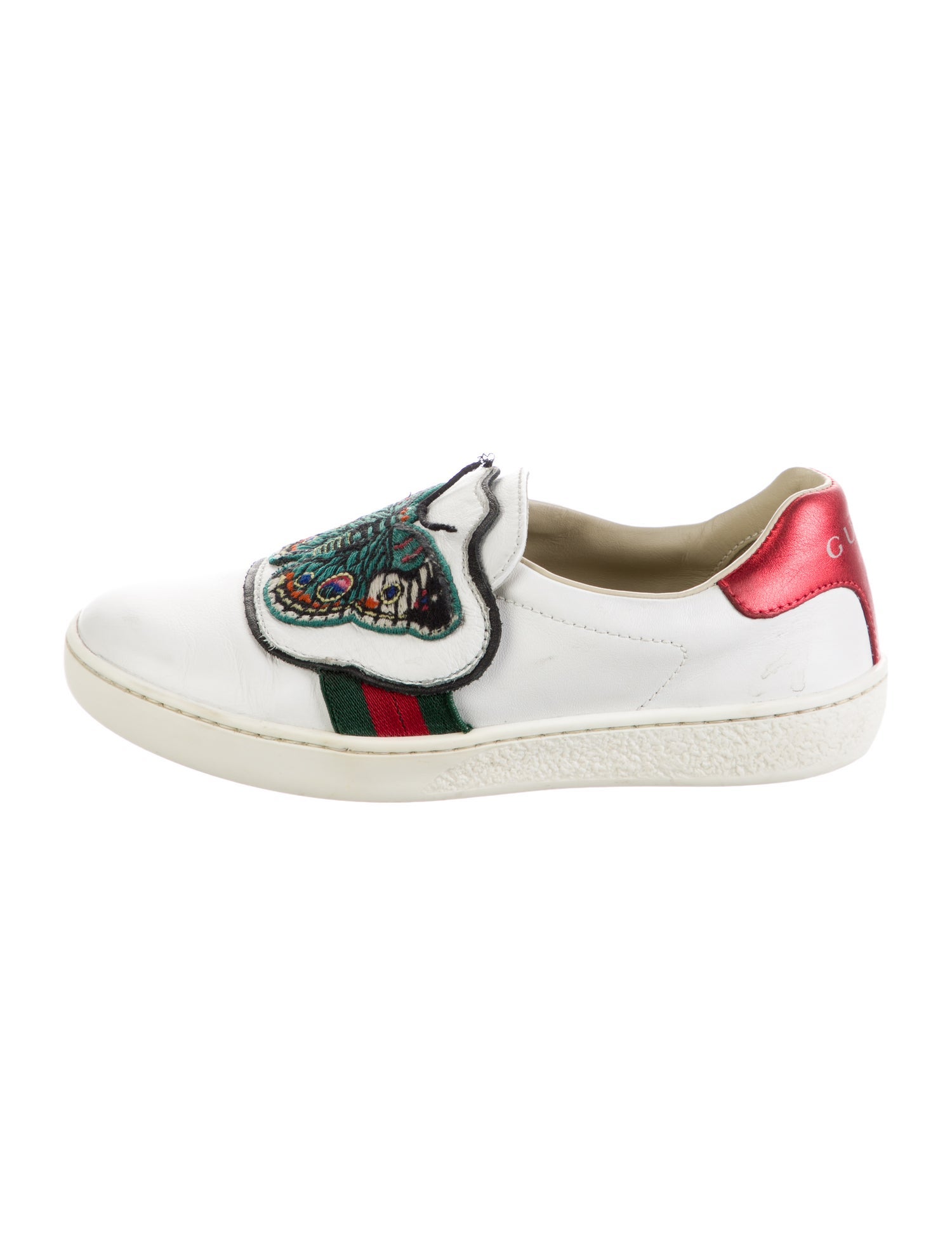 Gucci Girls' Leather Low Top Sneakers