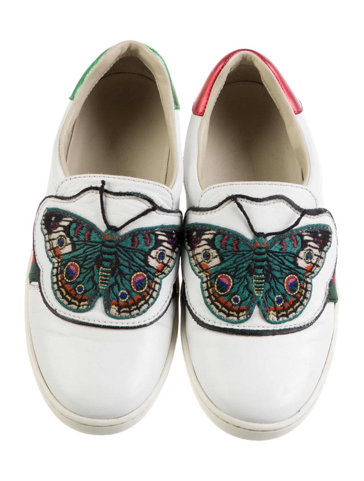 Gucci Girls' Leather Low Top Sneakers