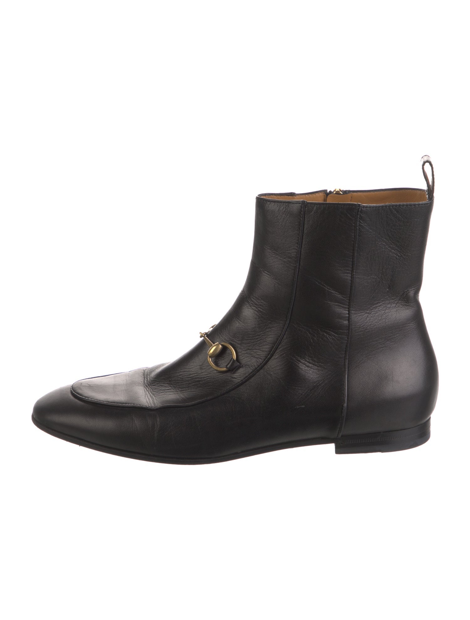 Gucci Horsebit Accent Leather Boots