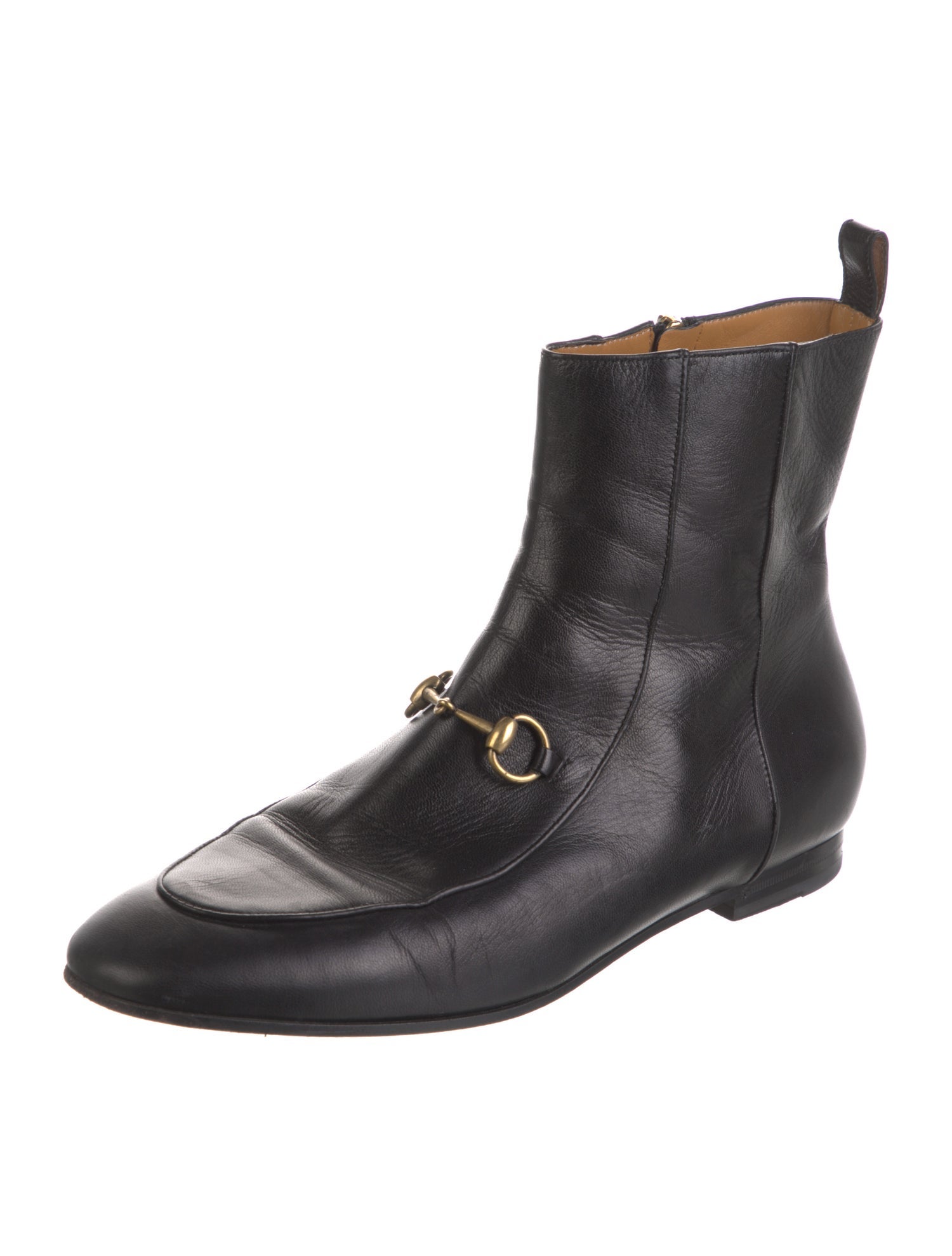 Gucci Horsebit Accent Leather Boots