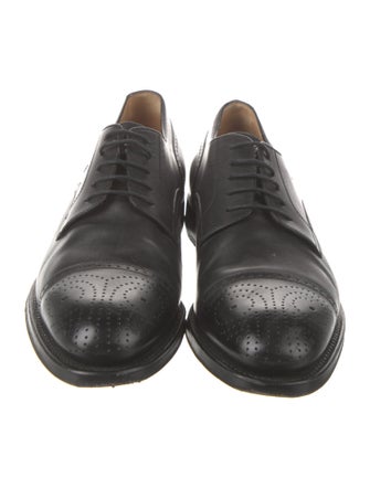 Gucci Leather Lasercut Accents Derby Shoes