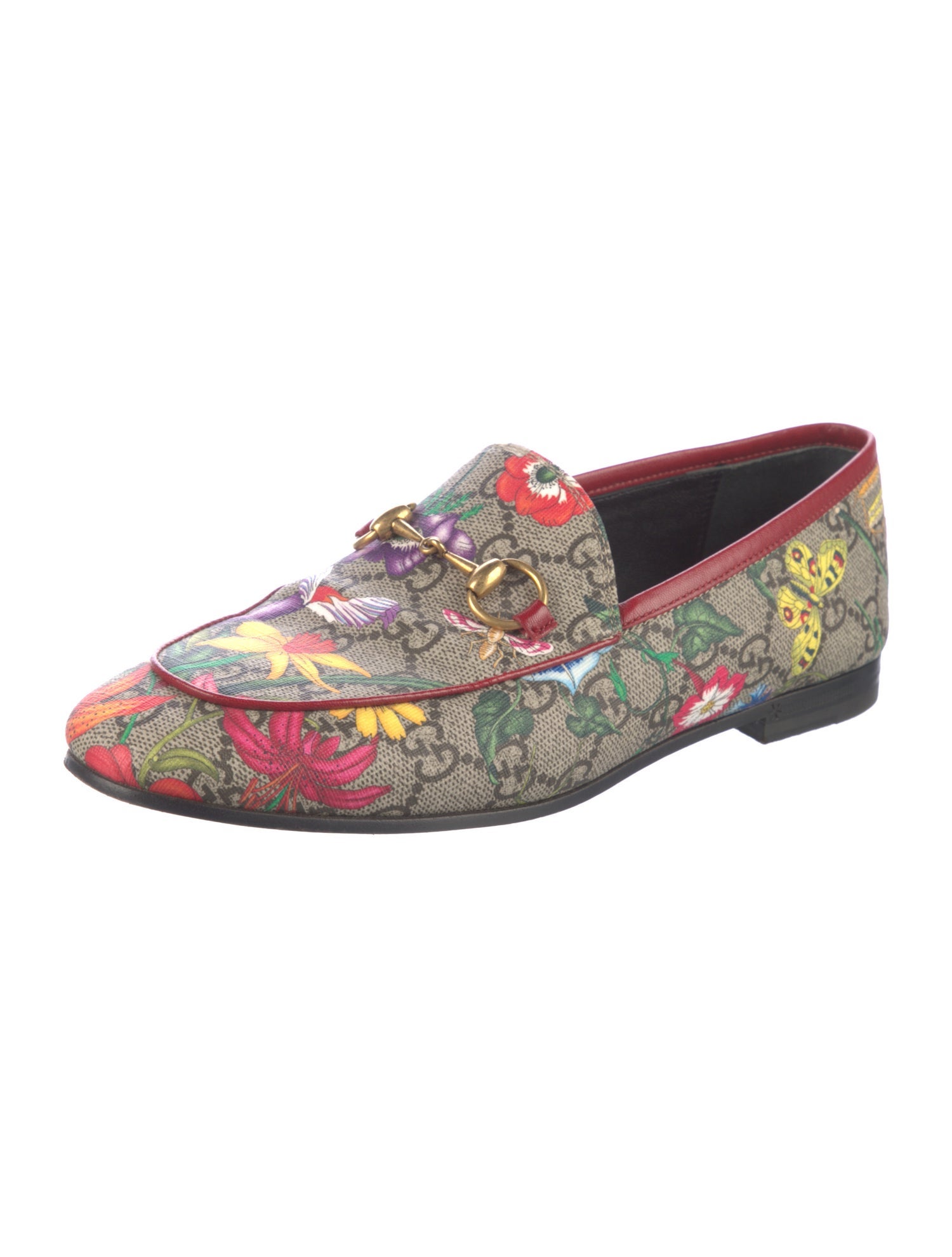 Gucci Flora Print Loafers